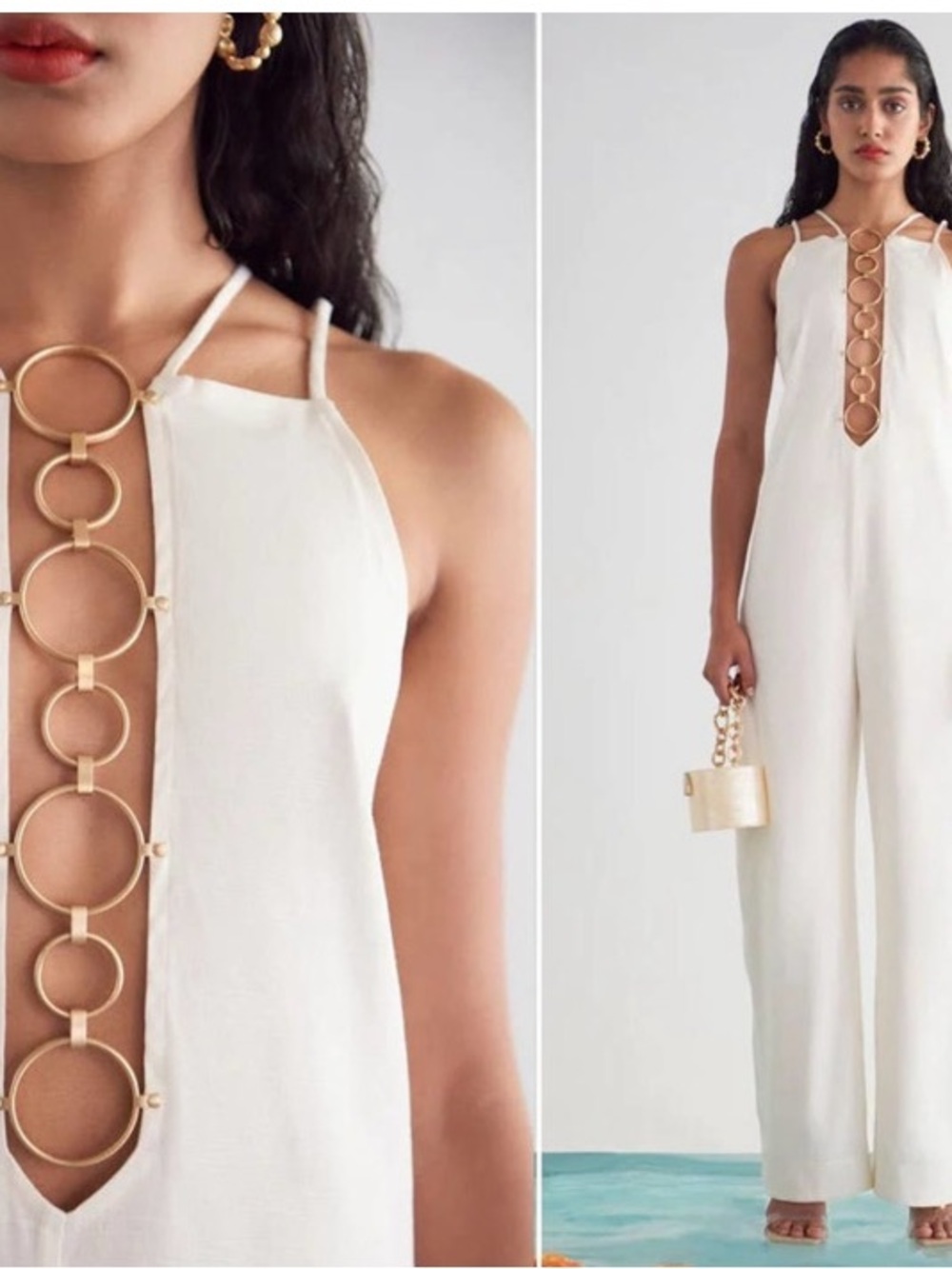 FLASH SALE CULT GAIA RAYE JUMPSUIT OFF WHITE Stunning, NEW WITH TAGS Size 0